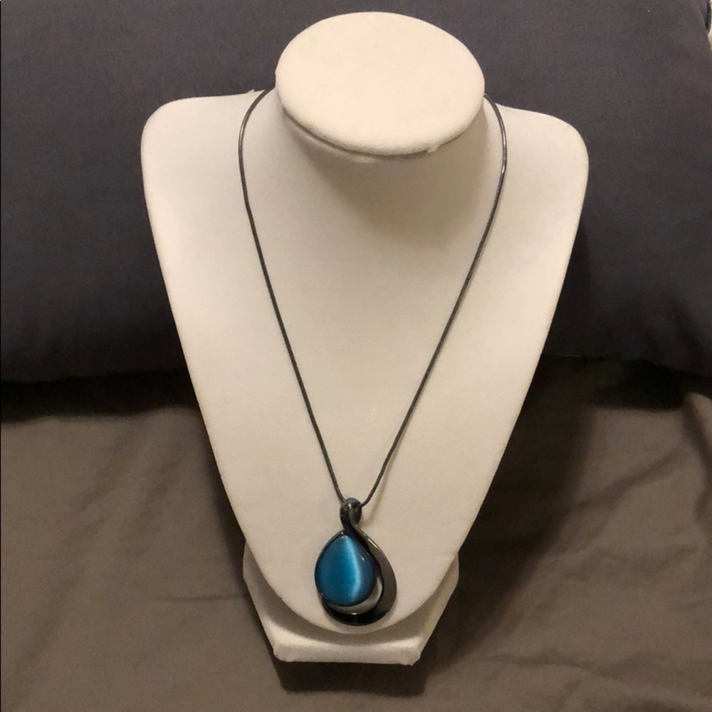 Lia Sophia Deep Sea Water Blue Opal Necklace